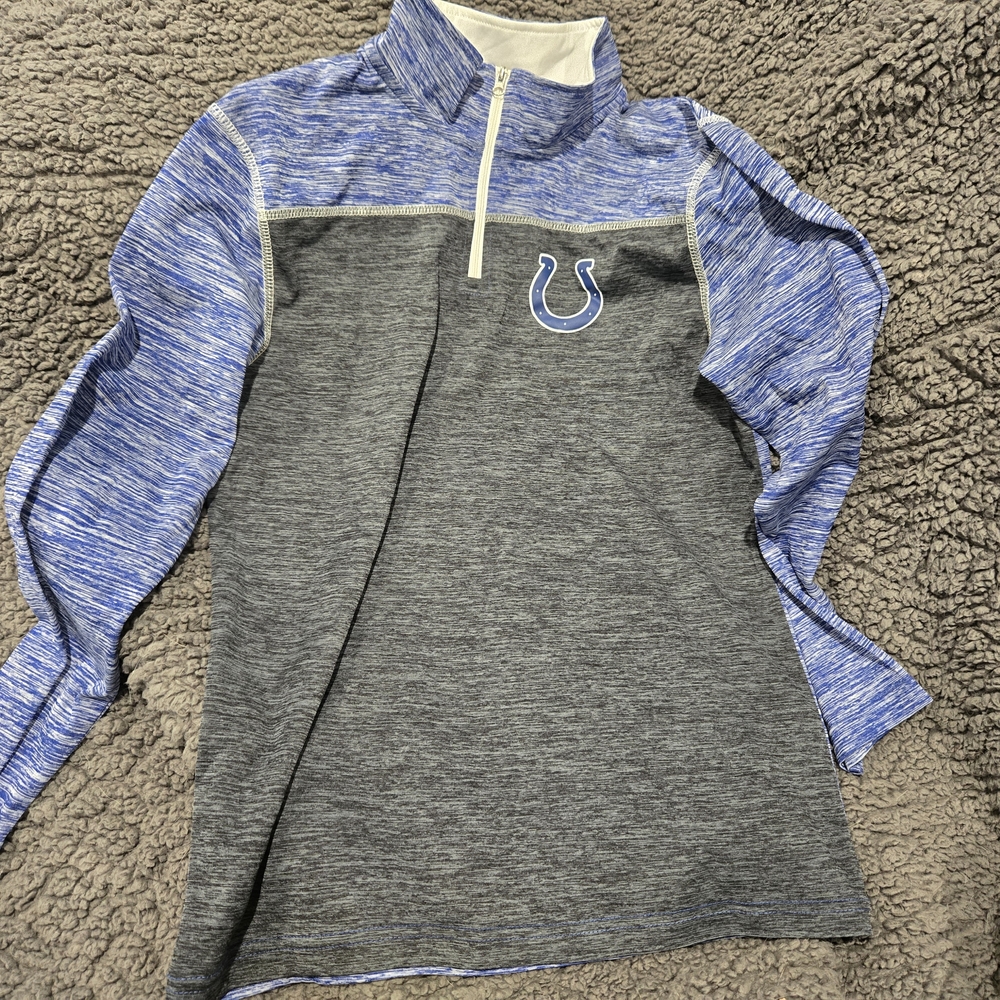 Blue and Gray Colts Quarter-Zip Pullover